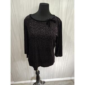 Women's Casual Top Plus Size 1X Notations Clubwear Office Business Date Night